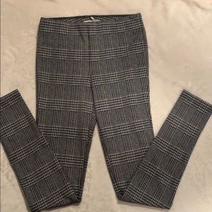 plaid print leggings
